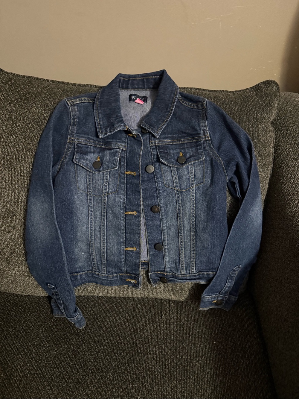 The Children's Place Dark Blue Denim Jean Jacket - Girls sz 10/12